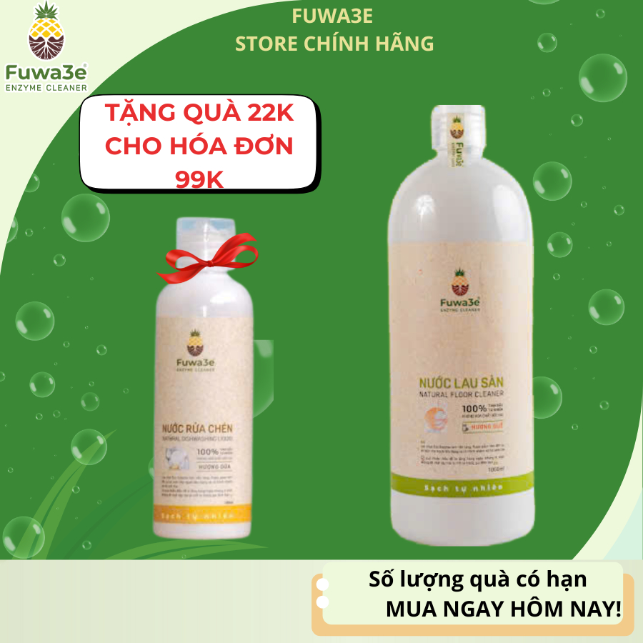 Nước Lau Sàn Sinh Học FUWA3E 1L–Tinh Dầu Sả Chanh- Đuổi Muỗi, Diệt Khuẩn, An Toàn Cho Da Nhạy Cảm