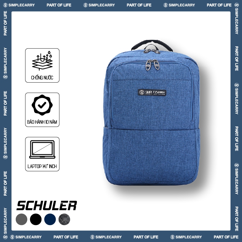 Balo Thời Trang SimpleCarry Schuler Nhiều Ngăn, Trượt Nước, Đựng Vừa Laptop 14.1 Inch