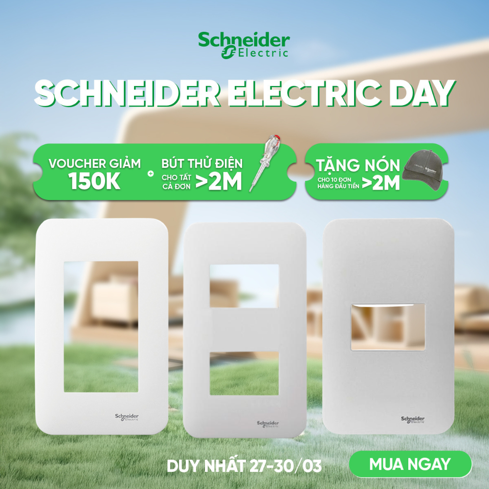 Mặt công tắc ổ cắm| Mặt cho thiết bị size S M L dòng S-flexi Trắng - Schneider Elictric - FG1051_WE 