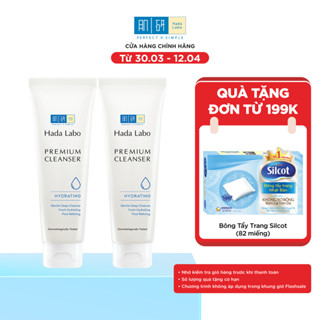 [VB] Combo 2 x Sữa rửa mặt dưỡng ẩm cao cấp Hada Labo Premium Cleanser Hydrating 100g