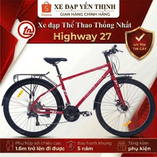 Xe đạp touring Thống Nhất Highway Pro size 27.5" (Tặng: đèn, khoá, gọng nước, dầu xích, lục giác)