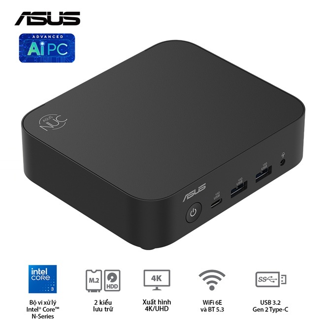 Mini PC ASUS NUC 14 Essential RNUC14MNK1500000 – INTEL CORE N150 DDR5/WIFI6/NO-OS (Chưa bao gồm RAM, SSD) | BigBuy360 - bigbuy360.vn