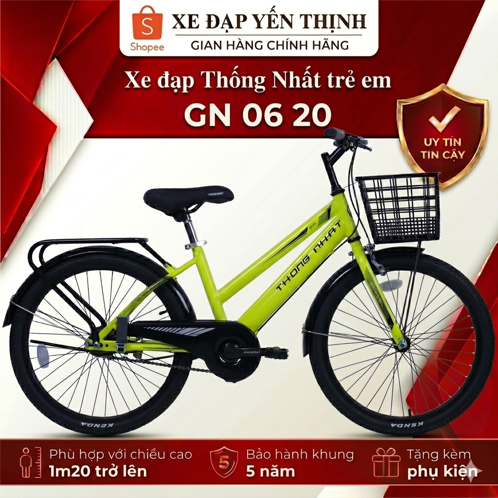 Xe đạp trẻ em Thống Nhất GN 06 - 20 (Quà tặng: hiển thị kèm khi đặt đơn )