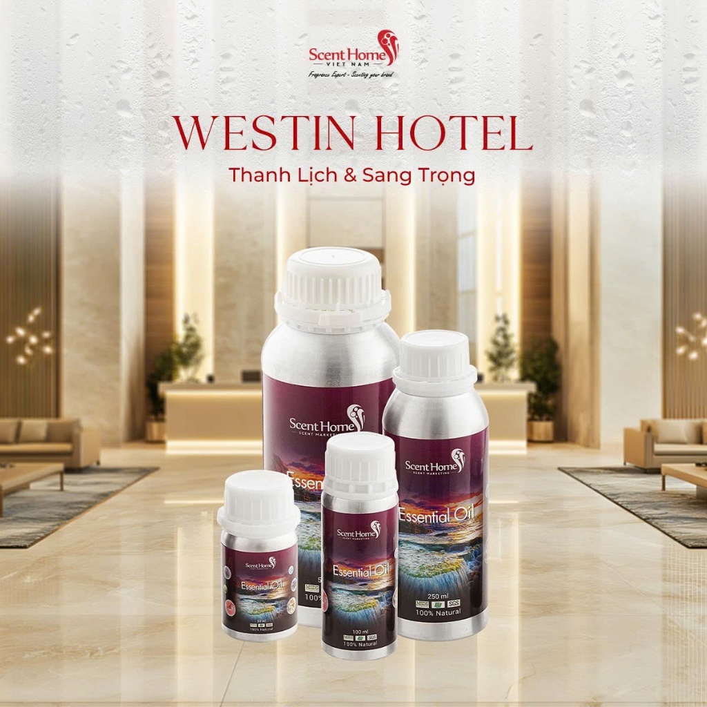 Tinh dầu 𝐒𝐜𝐞𝐧𝐭 𝐇𝐨𝐦𝐞𝐬 mùi hương Westin Hotel thể tích 100ml