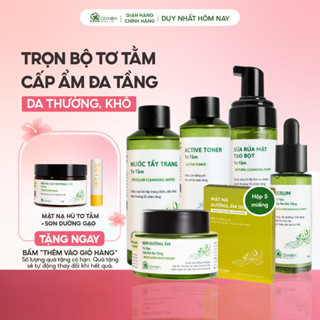 Bộ Chăm Sóc Da Chuyên Sâu Tơ Tằm 6 Sản Phẩm Dưỡng Ẩm Da Chuyên Sâu Cỏ Mềm