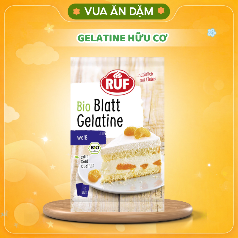 Bột, Lá Gelatine [mẫu mới] Organic Ruf, Sobo cho bé ăn dặm và cả nhà