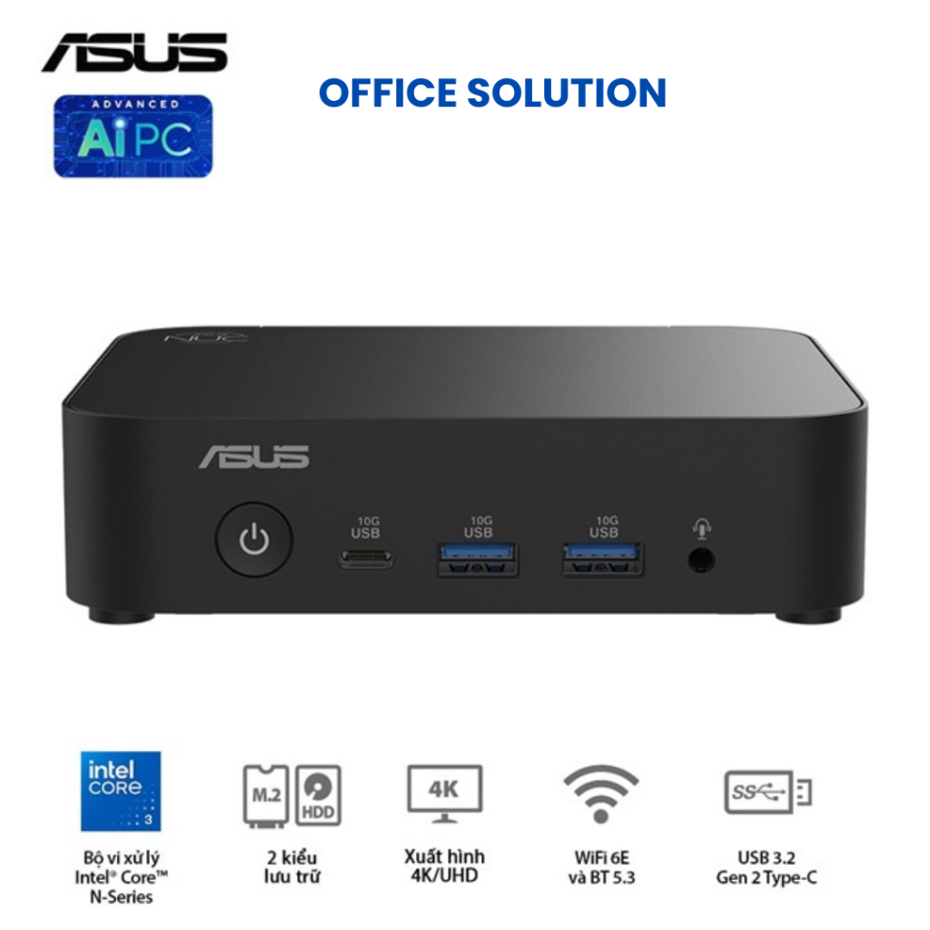 Mini PC ASUS NUC 14 Essential RNUC14MNK1500000 – INTEL CORE N150 DDR5/WIFI6/NO-OS (Chưa bao gồm RAM, SSD) | BigBuy360 - bigbuy360.vn