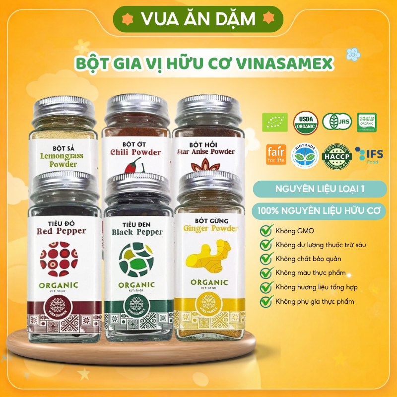 Bột hành, bột tỏi, Bột Sả-Bột gia vị hữu cơ Vinasamex