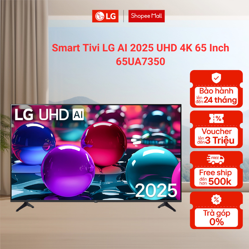 Smart Tivi LG AI 2025 UHD 4K 65 Inch 65UA7350