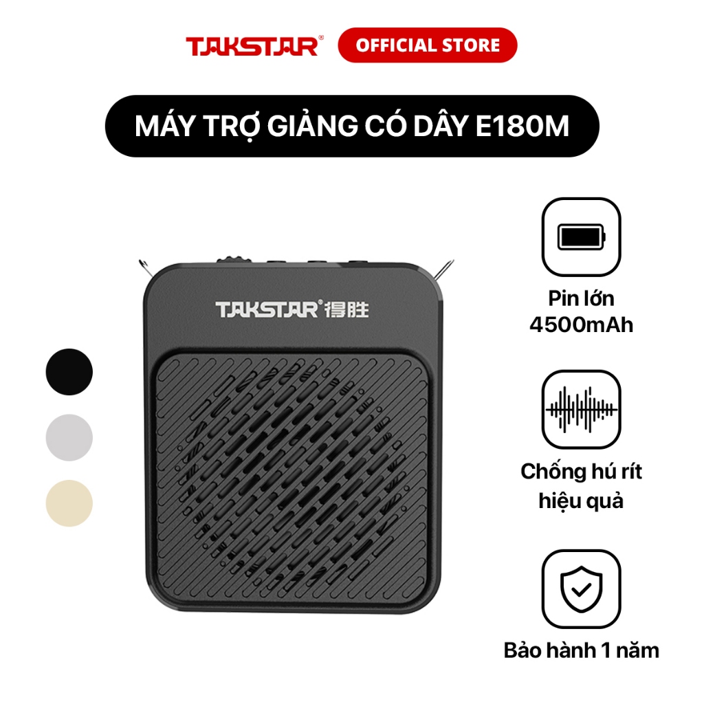 Máy Trợ Giảng Takstar E180M Nhỏ Gọn, Mic Nhạy, Công Suất 10W, Đa Phương Tiện, Chính Hãng Cao Cấp Bảo