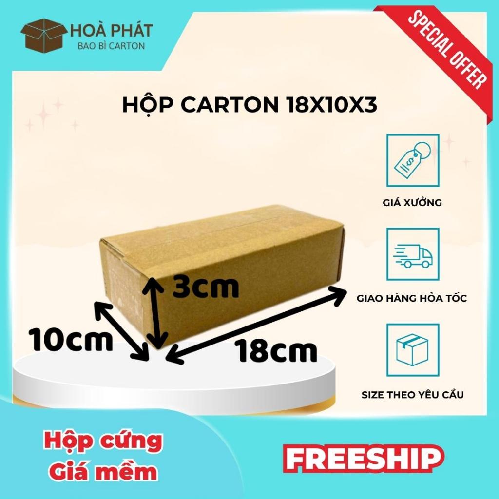 18x10x3 COMBO 10 Hộp Carton Đóng Hàng Giá Rẻ - Bao Bì Hòa Phát