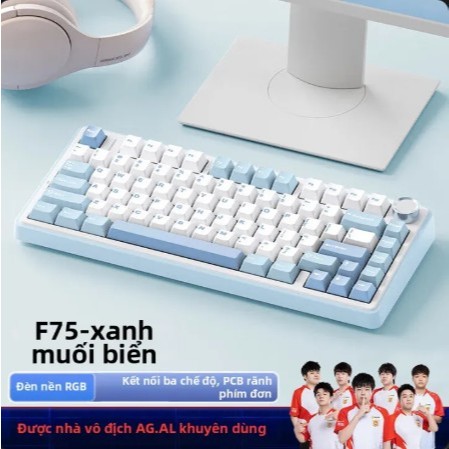 [Mã Giảm Giá] Bàn Phím Cơ Không Dây Aula F75 Mạch Xuôi - Hỗ Trợ Hotswap - Đèn RGB - Kết Nối Đa Dạng | BigBuy360 - bigbuy360.vn