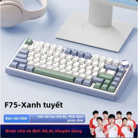 [Mã Giảm Giá] Bàn Phím Cơ Không Dây Aula F75 Mạch Xuôi - Hỗ Trợ Hotswap - Đèn RGB - Kết Nối Đa Dạng | BigBuy360 - bigbuy360.vn