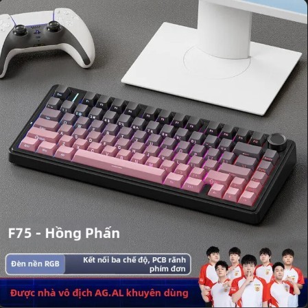 [Mã Giảm Giá] Bàn Phím Cơ Không Dây Aula F75 Mạch Xuôi - Hỗ Trợ Hotswap - Đèn RGB - Kết Nối Đa Dạng | BigBuy360 - bigbuy360.vn