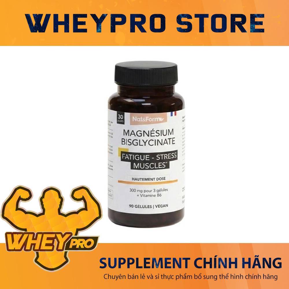 Nat & Form Magnesium Bisglycinate – Magie Pháp Chính Hãng Hấp Thu Tốt Giảm Stress Ngủ Ngon