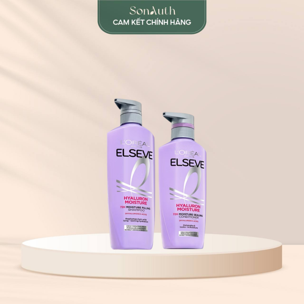 [ Xám] Bộ dầu gội xả L’Oréal Paris Elseve Hyaluron Moisture