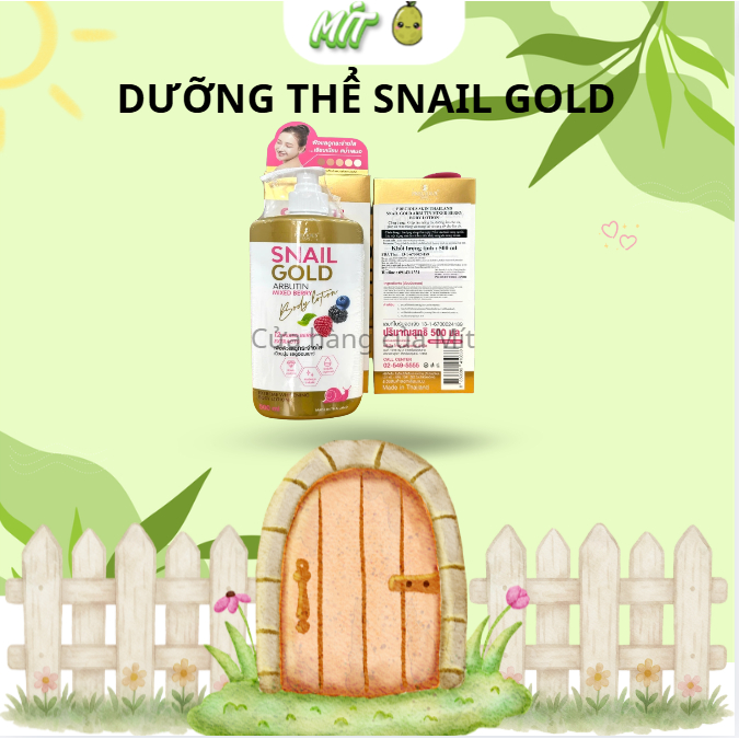 [Chính Hãng] Dưỡng thể SNAIL GOLD Thái Lan 500ml, giúp sáng da, săn chắc da, tăng độ đàn hồi