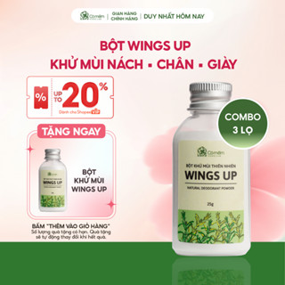 [MUA 3 TẶNG 1] Combo 3 Bột Khử Mùi Wings Up Khử Mùi Hôi Chân Nách Giày Cỏ Mềm 25g