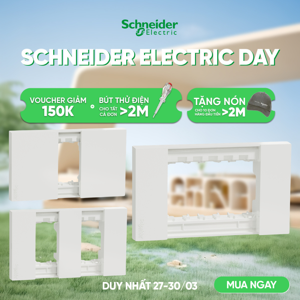 Mặt cho nhiều thiết bị | Mặt công tắc ổ cắm dòng AvatarOn A - Schneider Electric - M3T01_WE M3T02_WE