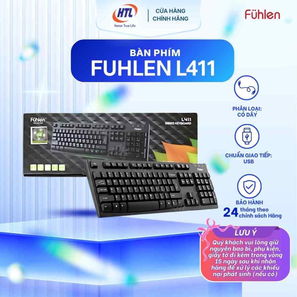 Bàn phím Fuhlen L411 (USB/đen)