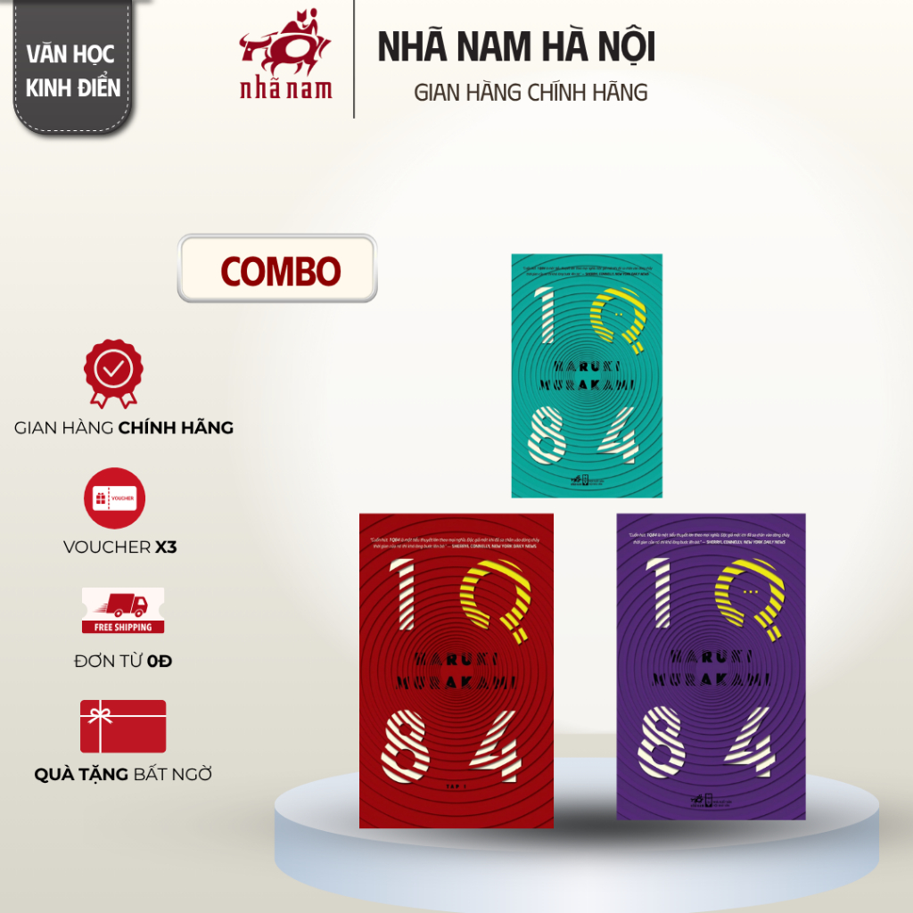 Sách - Bộ 1Q84 (3 cuốn) Haruki Murakami