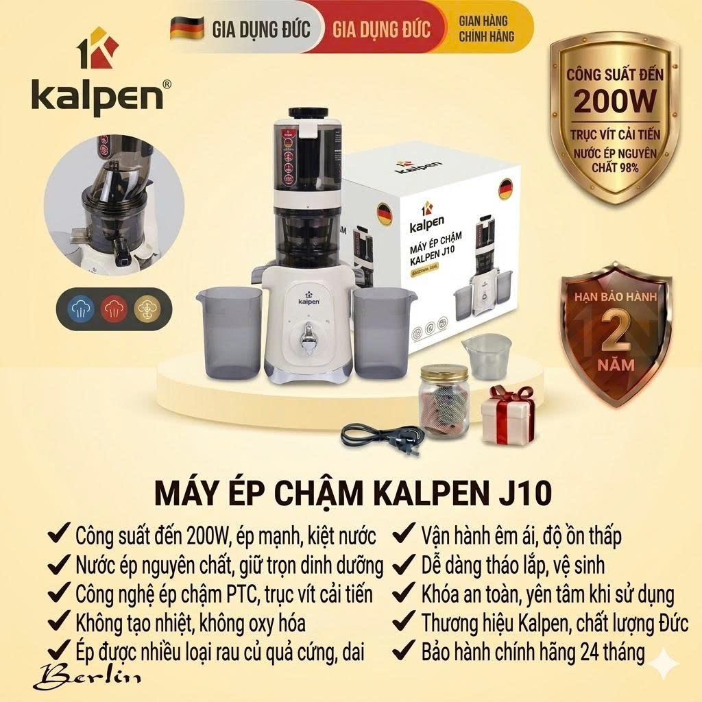 [KALPEN X LIÊU HÀ TRINH] Máy Ép Chậm Kalpen J10 Hàng Chính Hãng KALPEN Bảo Hành 2 Năm
