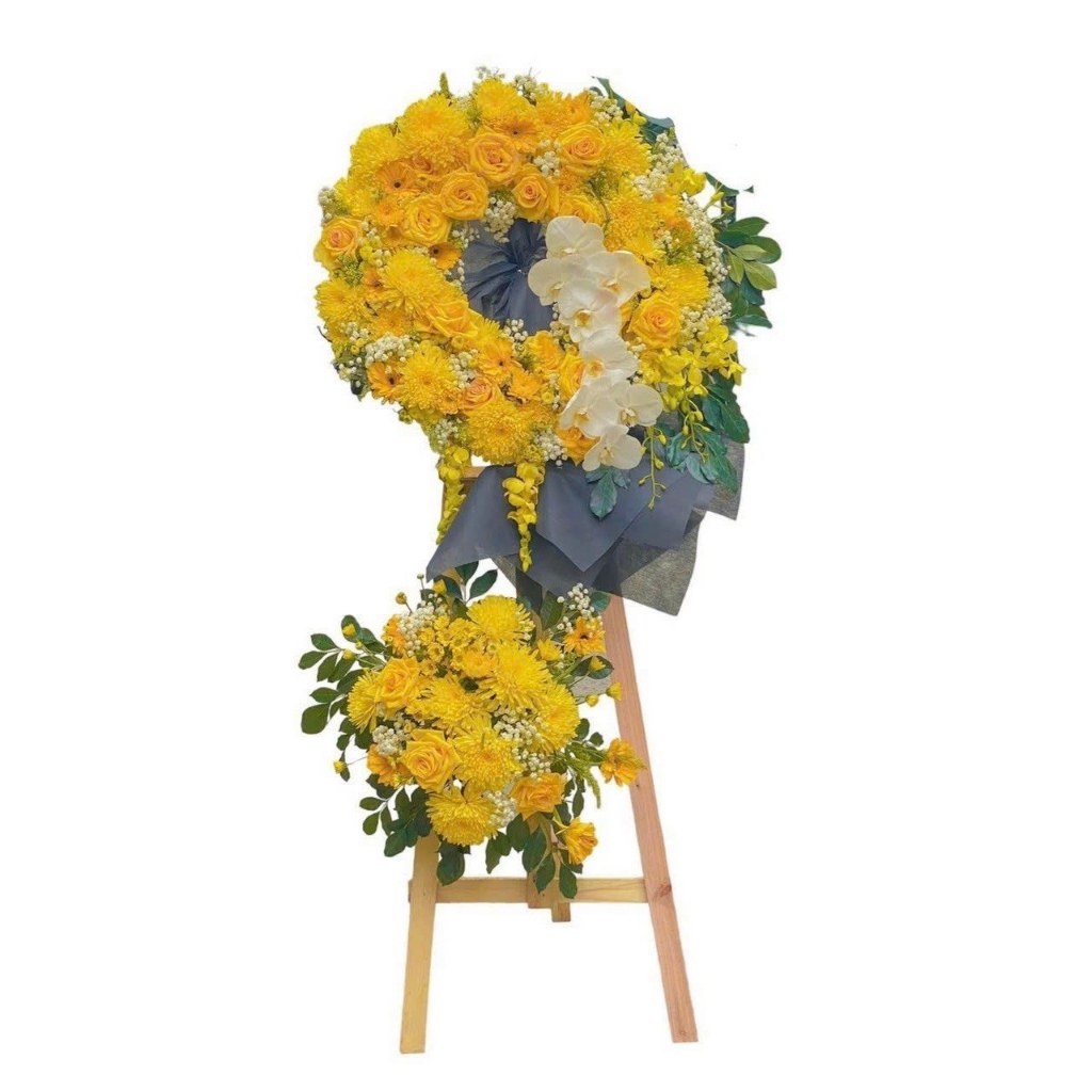 Vòng hoa viếng kiểu Việt Nam - Mẫu cao cấp 1