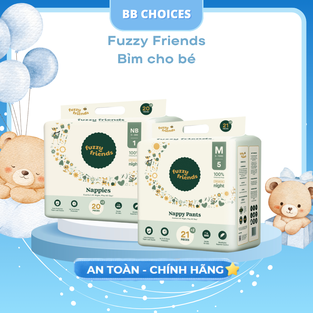 Fuzzy Friends - Bỉm Đêm Thế hệ mới đầu tiên tại Úc