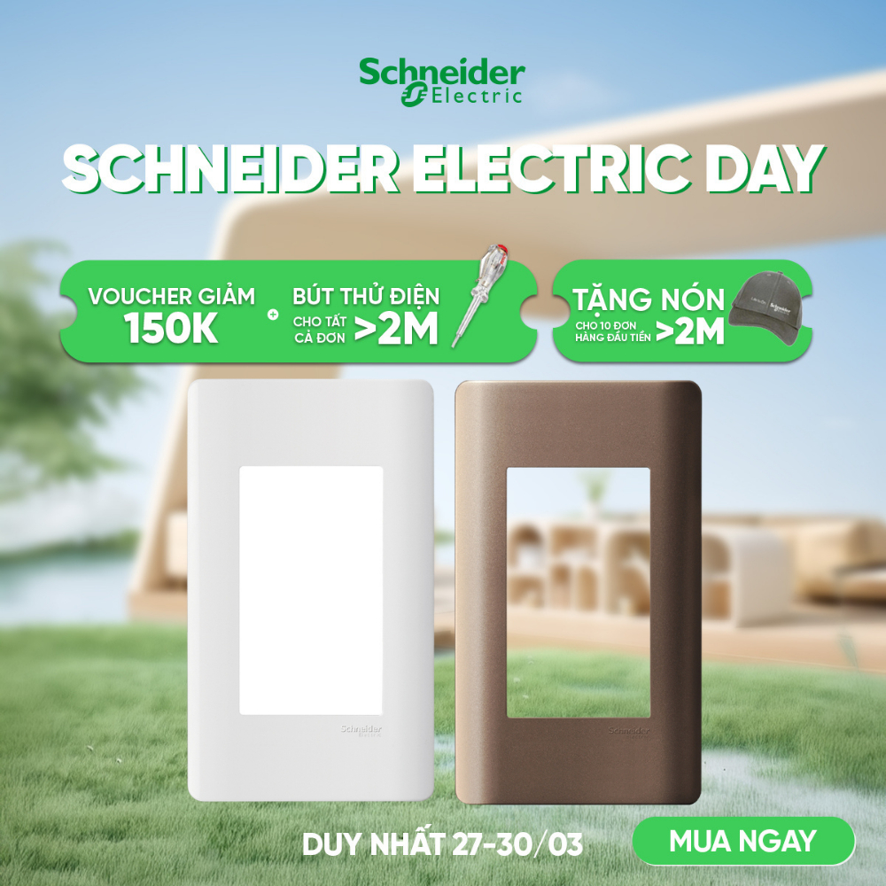 Mặt che cho 3 thiết bị size S/ 2 thiết bị size M/ 1 thiết bị size L dòng Zencelo Schneider A8401L_WE