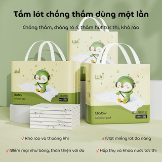 Tấm lót chống thấm cho bé thay tã bỉm, Miếng lót chống thấm dùng một lần Wai, Molli dùng cho bé người lớn