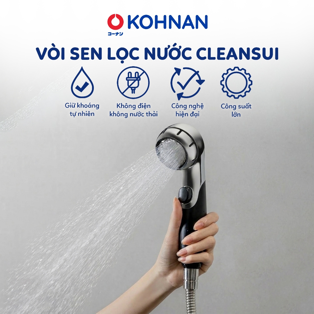 Vòi Sen Lọc Nước MITSUBISHI CLEANSUI loại bỏ clo dư trong nước, tốt cho tóc và làn da ES101/ES201/ES