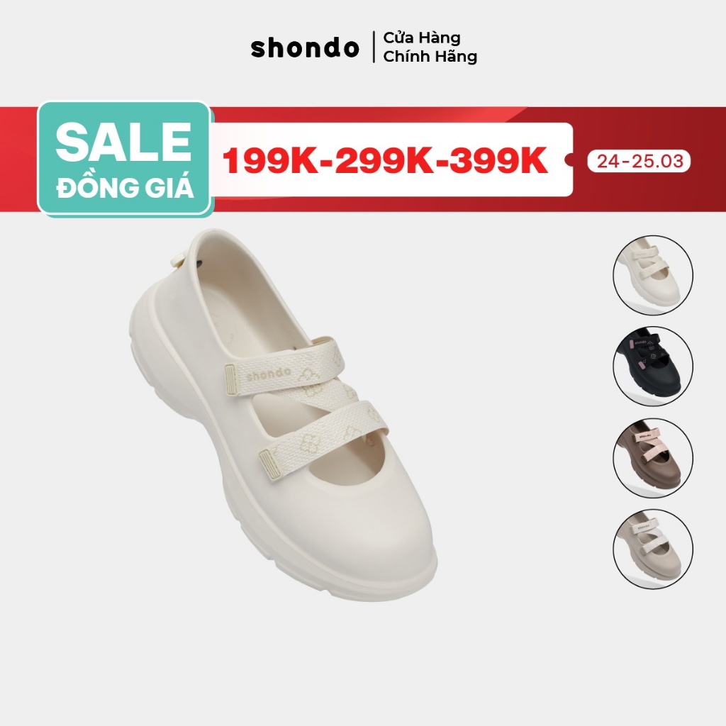 [MỚI - Độc quyền Shopee] Giày Ballet Sneaker Nữ Dreamie Shondo Ver 2 Đế Eva Êm Ái Cao 4cm Nhiều Màu