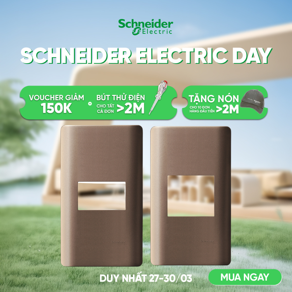Mặt che cho 1 thiết bị dòng Zencelo A - Schneider Electric - A8401S_WE_G19 A8401M_WE_G19 A8401S_SZ_G