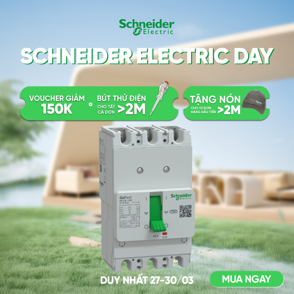 MCCB GoPact 125F 3P 30kA - G12F3F16 G12F3F20 G12F3F25 G12F3F32 G12F3F40 G12F3F50 G12F3F63 G12F3F80 G