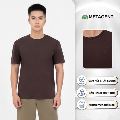Áo thun nam trơn dáng Regular Metagent MS 57E3927