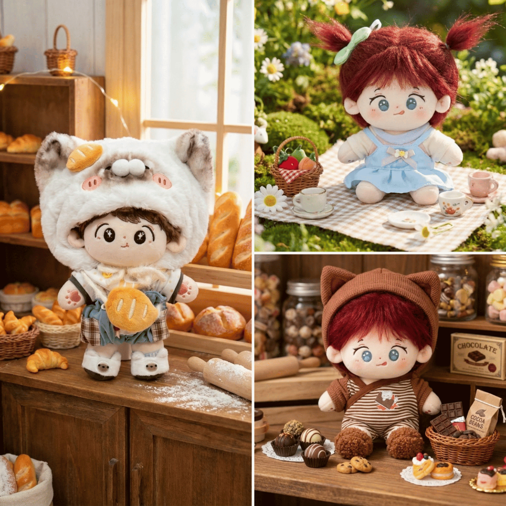 Quần Áo Búp Bê 20cm GUAILA TOYs Clothes Siêu Dễ Thương, Outfit Doll 2026 Phụ Kiện Decor, Quà Tặng