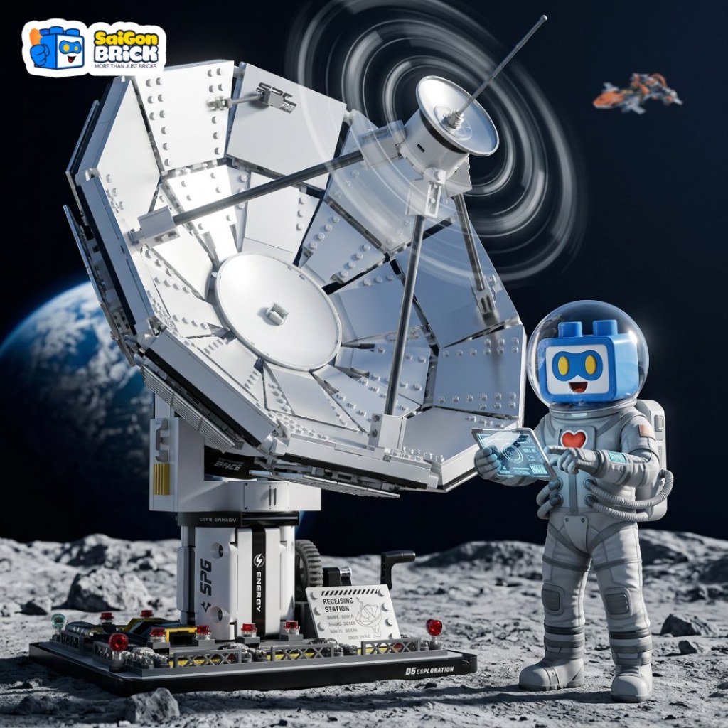 Mô Hình Lắp Ráp Trạm Radar Vũ Trụ + Động Cơ - TUOMU T1017 – MOTORIZED INTERSTELLAR RADAR (1375pcs)