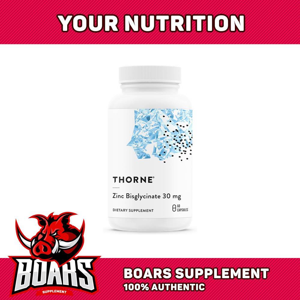 THORNE Zinc Bisglycinate 30 mg - Thực Phẩm Bổ Sung Kẽm Cho Phái Nam