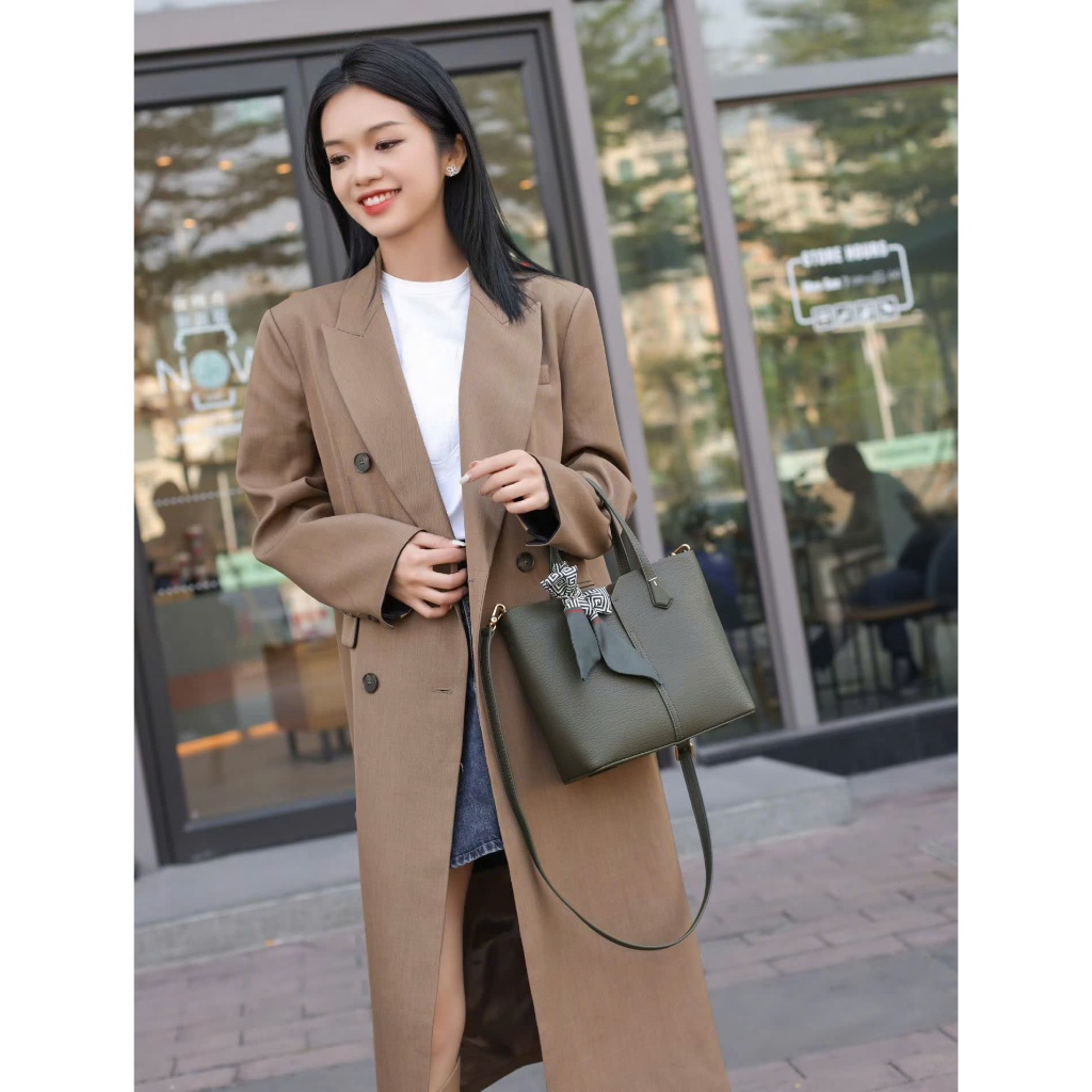 Hãng KUERMEI Túi Xách Nữ Dòng Cao Cấp Bảo Hành 1 Năm 3 Ngăn Riêng Biệt Có Khóa Kéo