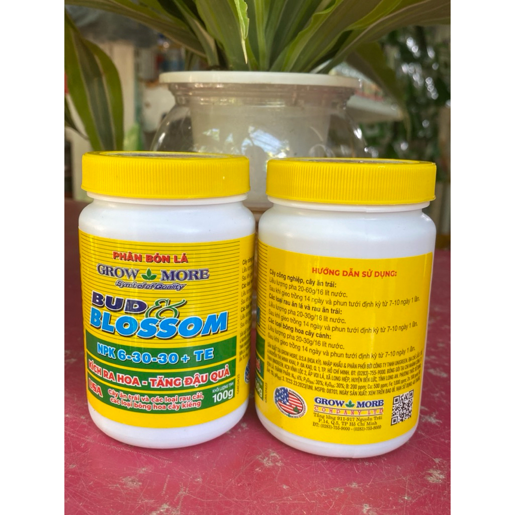 Phân bón lá NPK 6-30-30+TE Growmore hủ 100g