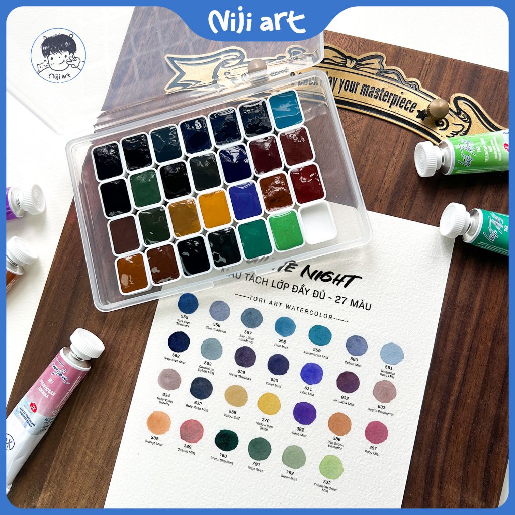 Set màu nước tách lớp White Nights 27 màu 0,5ml - 1ml