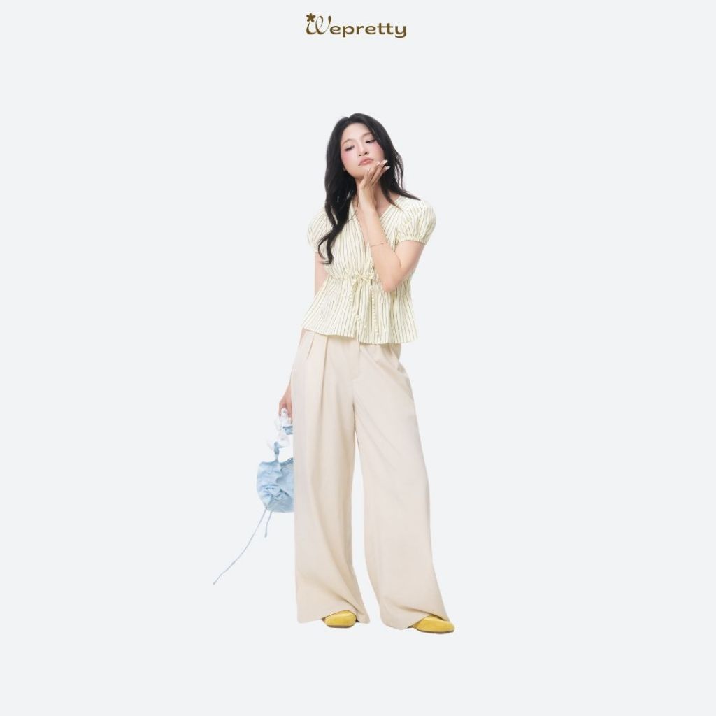 Q02 KAYLIN PANTS Quần Đũi Xước Ống Rộng Wepretty, Quần Ống Rộng Nữ Form Suông Chất Thô Mềm Mại Mặc Mùa Hè | BigBuy360 - bigbuy360.vn