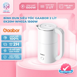 Bình Đun Siêu Tốc Gaabor 2 Lít EK20M-WH02A - Công Suất 1500W - Chính Hãng