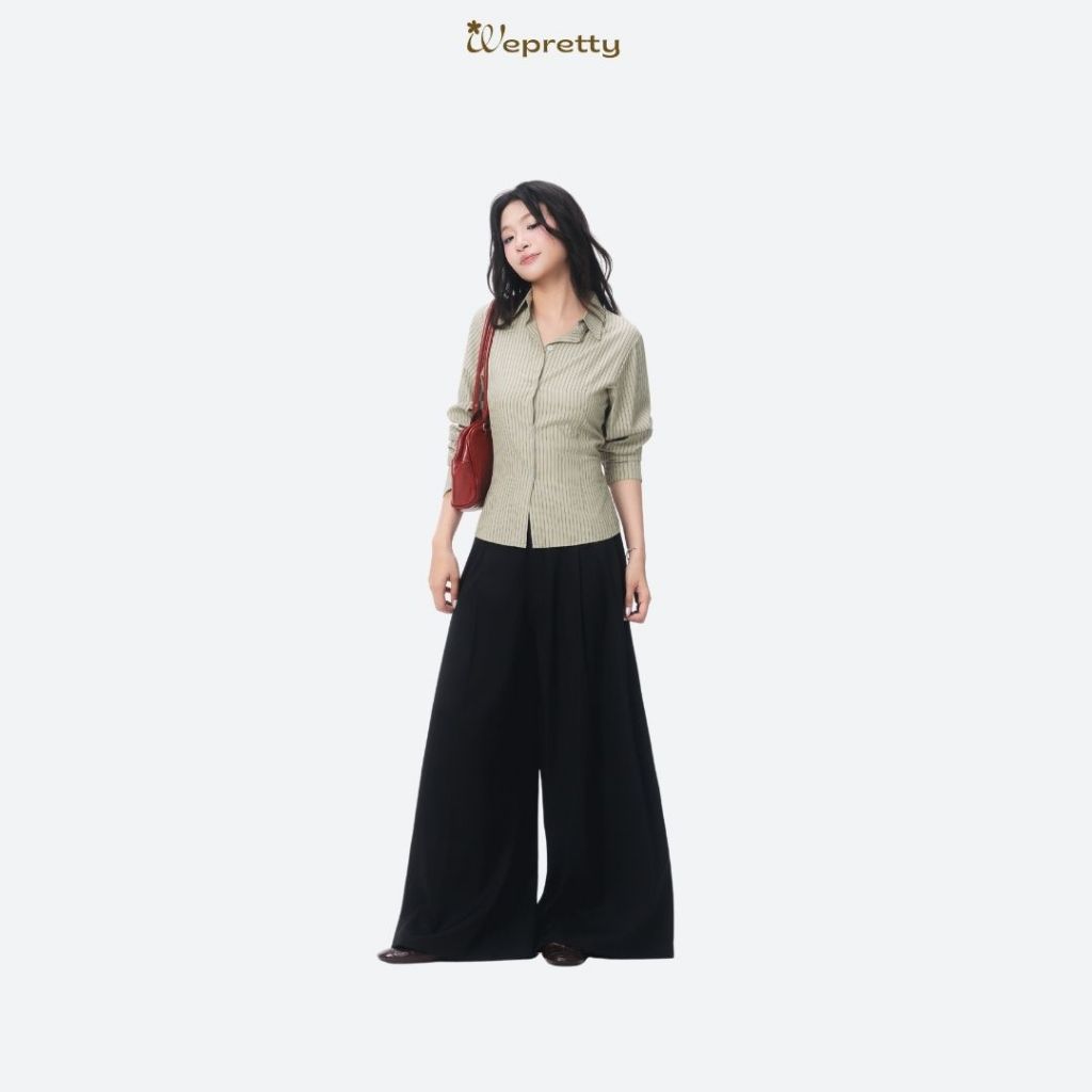 AH30 WYNN SHIRT Sơ Mi Kẻ Sọc Wepretty Clothes Chất Liệu Thô Kate Phối Nơ Phong Cách Hàn Quốc | BigBuy360 - bigbuy360.vn