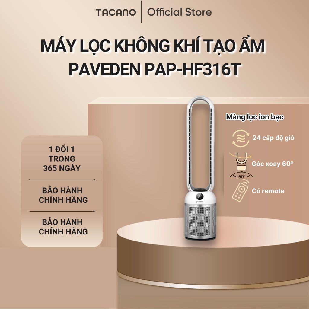 Quạt Không Cánh Paveden PBF-307S-DC/PBF-307S-DC/ PBF-9070AW - Đổi mới 365 ngày