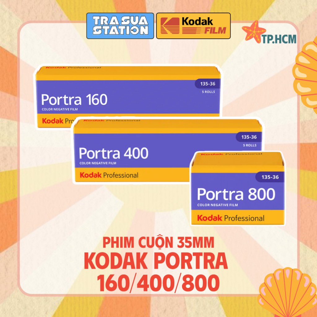 KODAK PORTRA 160 / 400 / 800 36exp date xa|Film chụp chuyên nghiệp|Film cuộn 35mm hộp lẻ 1 cuộn