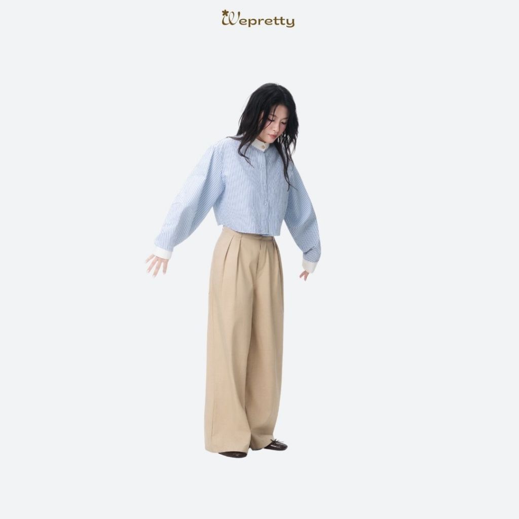 Q02 KAYLIN PANTS Quần Đũi Xước Ống Rộng Wepretty, Quần Ống Rộng Nữ Form Suông Chất Thô Mềm Mại Mặc Mùa Hè | BigBuy360 - bigbuy360.vn