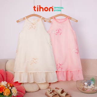 Váy bé gái TIHON cao cấp chất liệu tơ mê mại thiết kế cổ yếm 2 lớp siêu xinh VT0744193