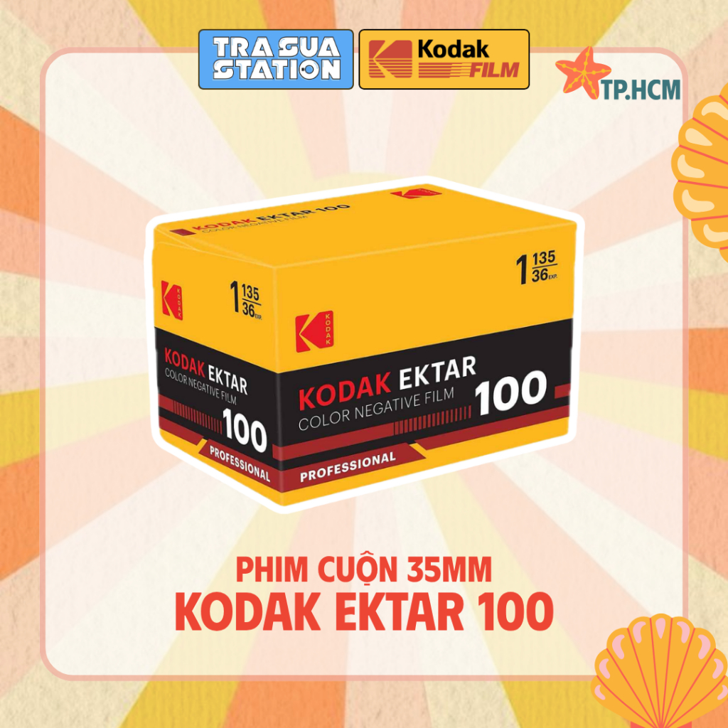 KODAK Ektar 100 - 36exp date xa - Film cuộn 35mm hộp lẻ 1 cuộn Film