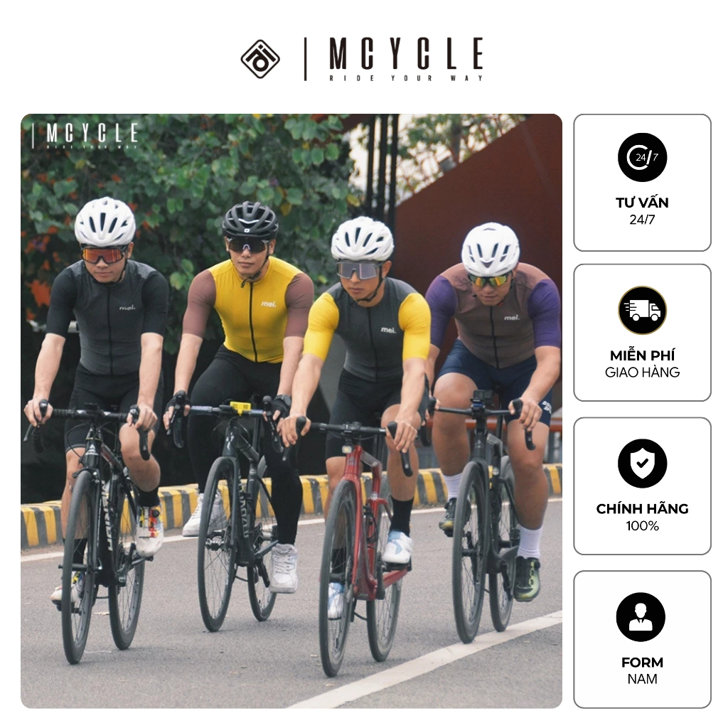 Áo xe đạp nam ngắn tay MY244 chính hãng Mcycle